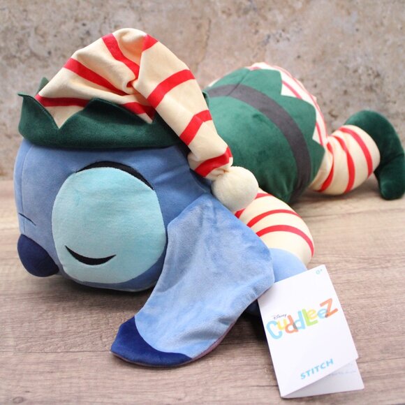 Disney Store Official Cuddleez Plush Stitch Elf  Big Plush Super Soft NEW - Picture 1 of 9